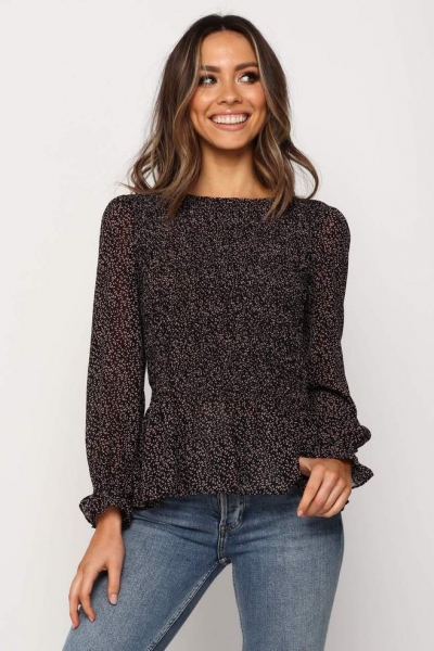 Black Long Sleeve Top