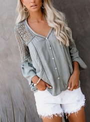 CROCHET BLOUSE - BLACK