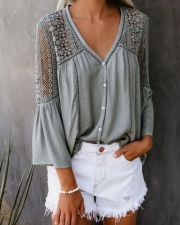 CROCHET BLOUSE - BLACK