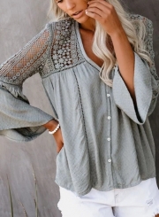 CROCHET BLOUSE - BLACK