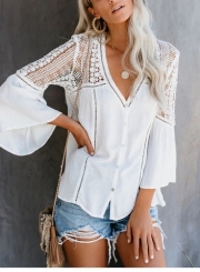 CROCHET BLOUSE - BLACK