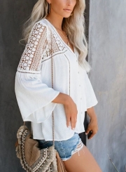 CROCHET BLOUSE - BLACK