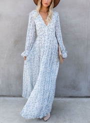 LONG SLEEVE BUTTON DOWN MAXI DRESS