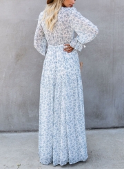 LONG SLEEVE BUTTON DOWN MAXI DRESS