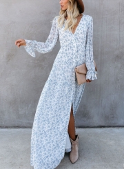 LONG SLEEVE BUTTON DOWN MAXI DRESS