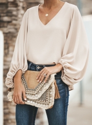 BALLOON SLEEVE BLOUSE - ECRU