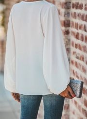 BALLOON SLEEVE BLOUSE - ECRU