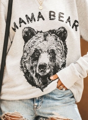 COTTON BLEND MAMA BEAR PULLOVER