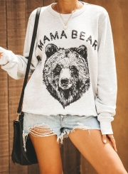 COTTON BLEND MAMA BEAR PULLOVER