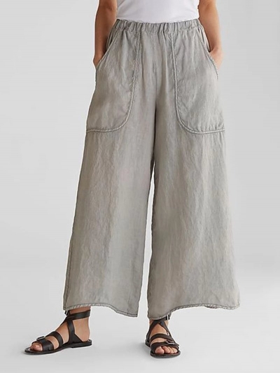 Casual Plain Pockets Pants