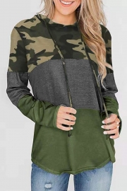 Speak To Me Color Block Drawstring Hoodie