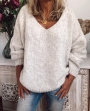 white-solid-elegant-long-sleeve-sweater-for-lady