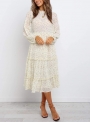 polka-dot-print-ruffled-midi-dress-in-black