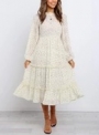 polka-dot-print-ruffled-midi-dress-in-black