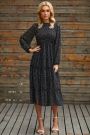 polka-dot-print-ruffled-midi-dress-in-black