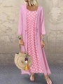 casual-polka-dot-two-piece-maxi-dress